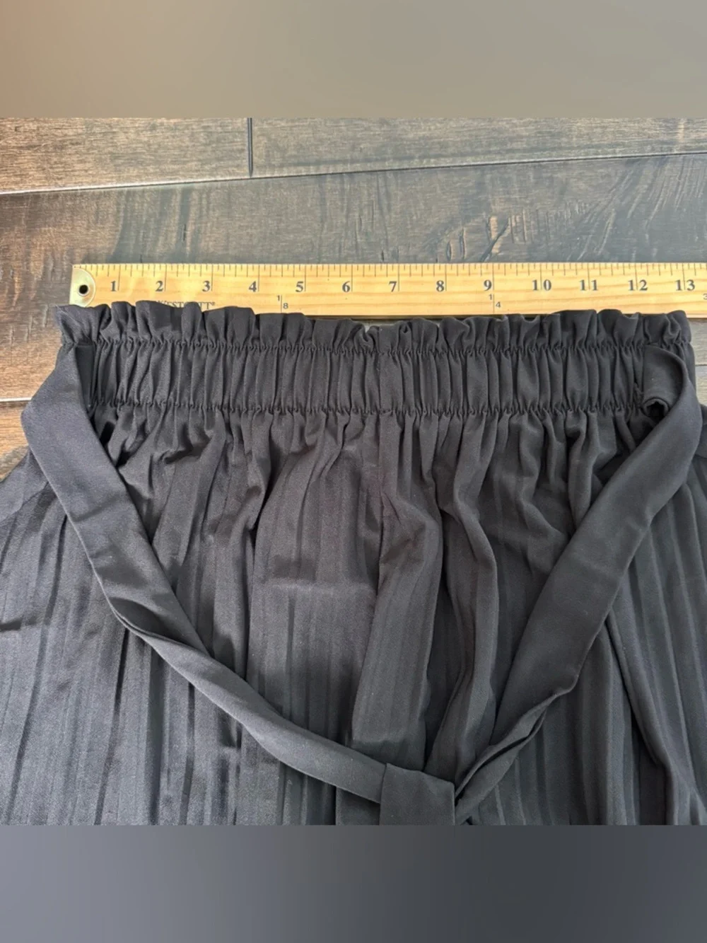 ❤️3/$30 Jon & Anna Contemporary Black Pleated Wide-Leg Pants with Waist Tie - M